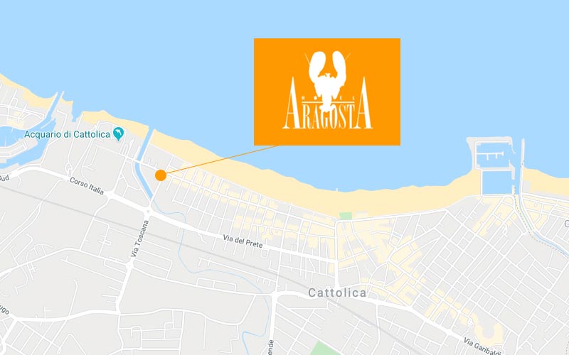 Where is the Hotel Aragosta in Cattolica