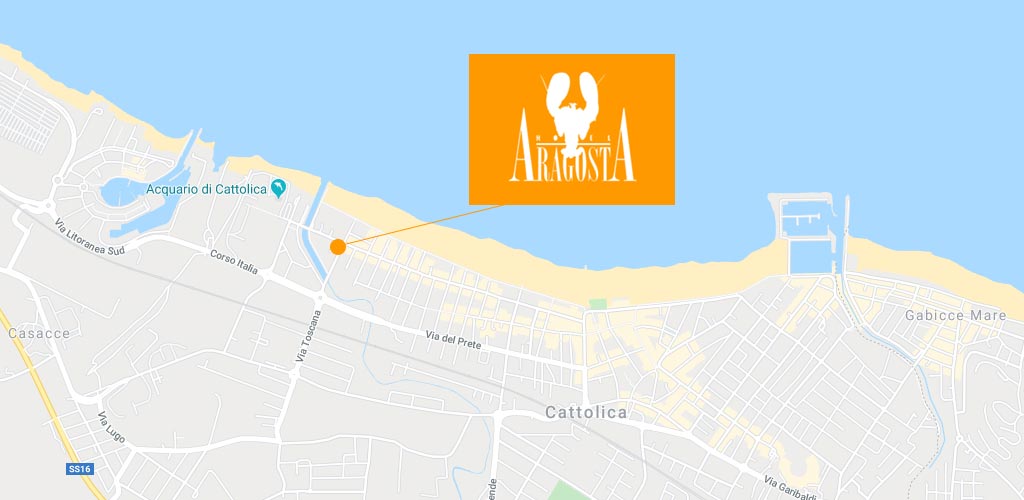 Dove si trova l'Hotel Aragosta a Cattolica