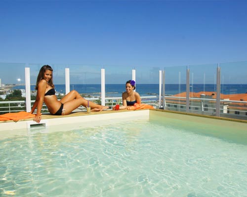 Girls in the pool