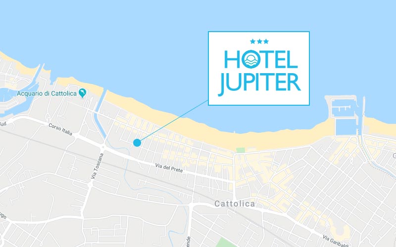 Dove si trova l'Hotel Jupiter a Cattolica
