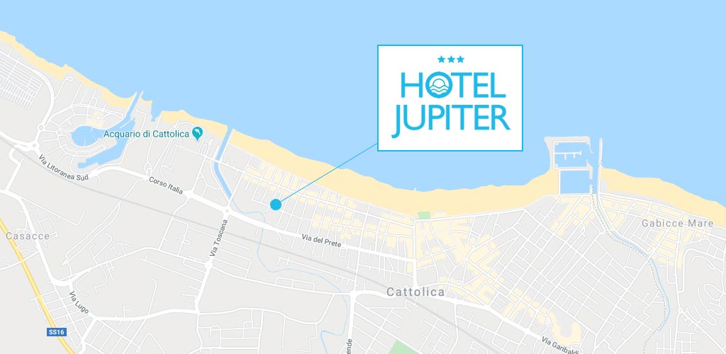 Dove si trova l'Hotel Jupiter a Cattolica