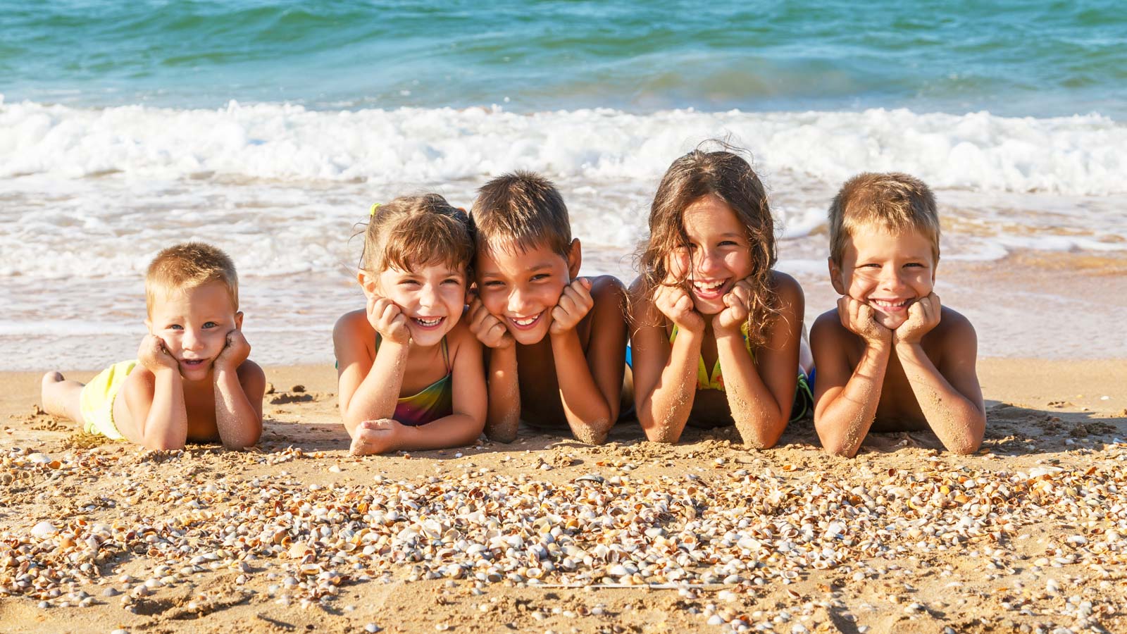 Children by the sea
