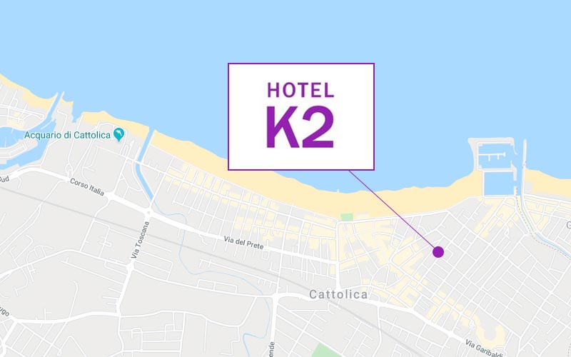 Where is the Hotel K2 in Cattolica