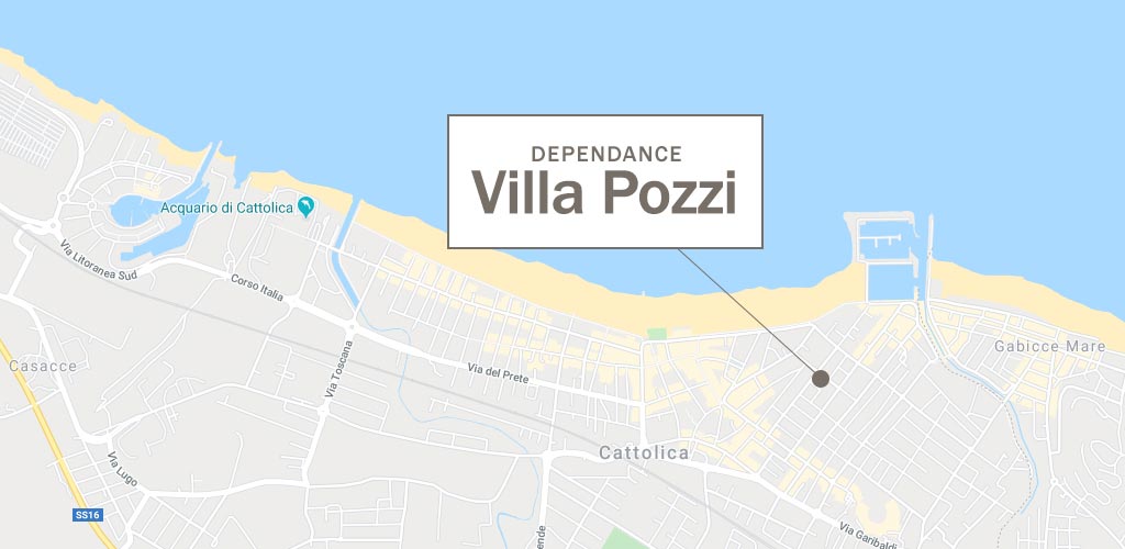 Dove si trova la Dependance Villa Pozzi a Cattolica