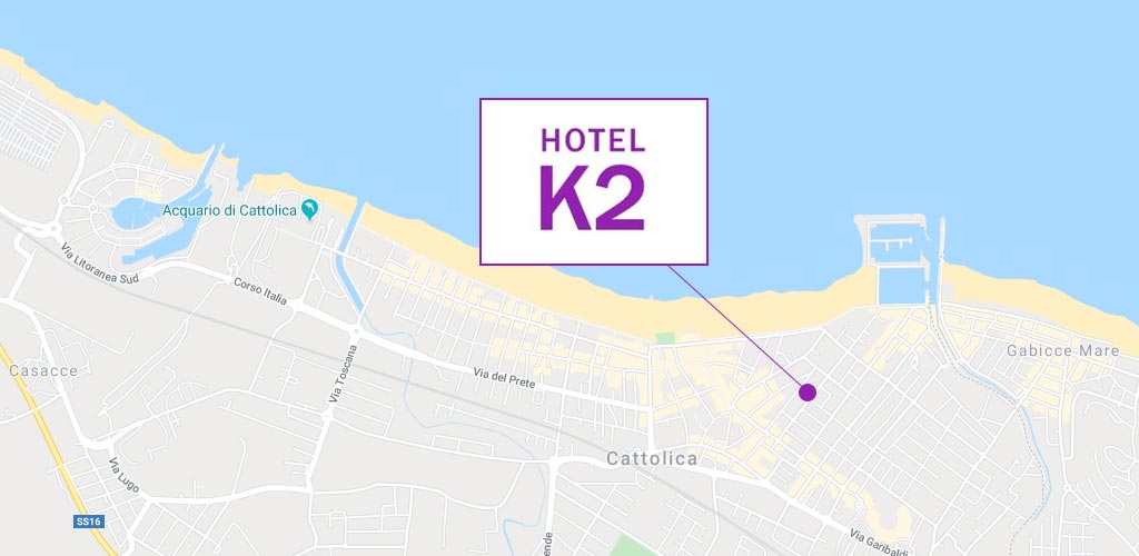 Where is the Hotel K2 in Cattolica