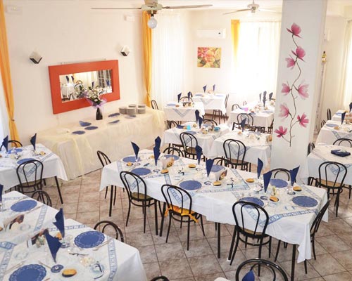 La sala da pranzo del Villa Pozzi