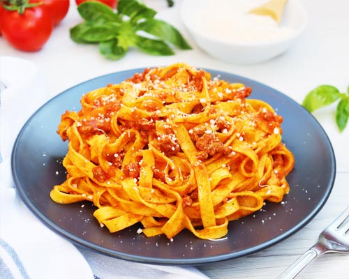 Plate of tagliatelle