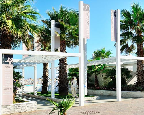 L'ingresso alla spiaggia convenzionata